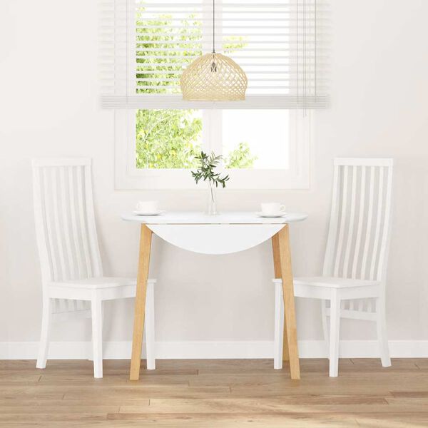 vidaXL Blagovaonske stolice 2 kom. Bijela guma od punog drva