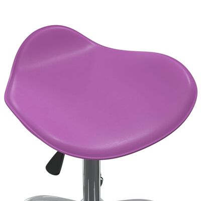 vidaXL Okretne blagovaonske stolice od umjetne kože 2 kom ljubičaste
