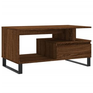 vidaXL Stolić za kavu smeđi hrast 90x49x45 cm konstruirano drvo
