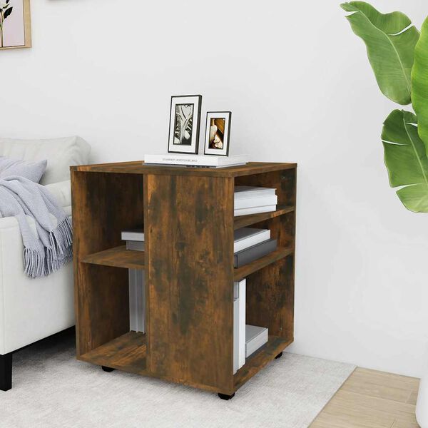 vidaXL Pokretni ormarić boja dimljenog hrasta 60 x 53 x 72 cm drveni