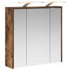 vidaXL Kupaonski ormar s ogledalom Dimljeni hrast 63,5 x 16 x 62,5 cm