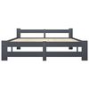 vidaXL Okvir za krevet od masivne borovine tamnosivi 160 x 200 cm