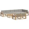 vidaXL Set vanjskih sofa 9 pcs Bijela i svjetlosiva 79 x 79 x 37 cm