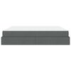 vidaXL Okvir kreveta s madracem s madracem 2 pcs Siva nijansa tkanina
