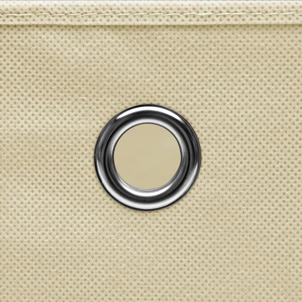 vidaXL Kutije za pohranu 10 kom krem 32 x 32 x 32 cm od tkanine