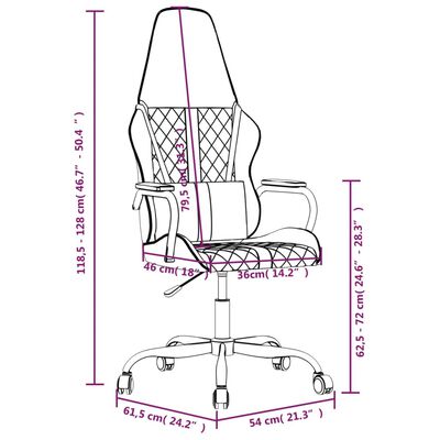 vidaXL Igraća stolica bijelo-crna od umjetne kože