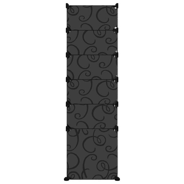 vidaXL Stalak za cipele crni 94 x 37 x 125 cm PP