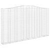 vidaXL Gabionska ko&scaron;ara s lukom 400x30x220/240 cm pocinčano željezo