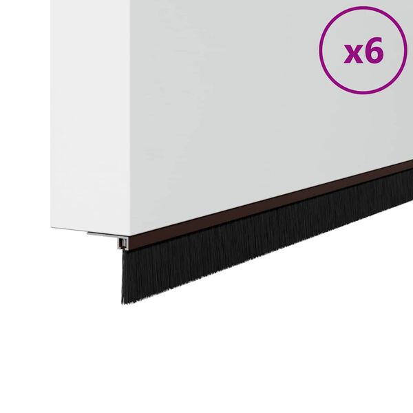 vidaXL Samoljepljivi pečati za vrata 6 pcs Smeđa 100 cm