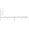 vidaXL Metalni okvir za krevet s uzglavljem bijeli 120 x 190 cm