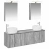 vidaXL Set ormarića za kupaonicu 5 pcs Siva Sonoma Konstruirano drvo