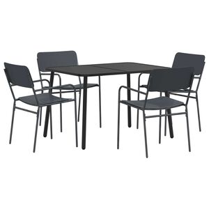 vidaXL Blagovaonski set 5 kom. Antracit Čelik