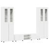 vidaXL Set TV komoda s ladicama FLORIN 3 pcs Bijelo Konstruirano drvo