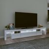 vidaXL TV ormarić s LED svjetlima visoki sjaj bijeli 230x36,5x40cm
