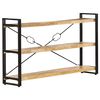 vidaXL Police za knjige s 3 razine 140x30x80 cm od masivnog drva manga