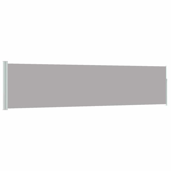 vidaXL Uvlačiva bočna tenda za terasu 120 x 500 cm siva