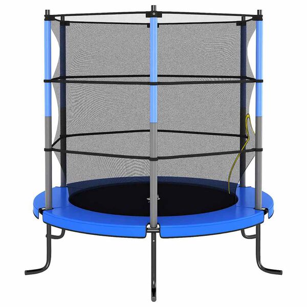 vidaXL Trampolin sa sigurnosnom mrežom okrugli 140 x 160 cm plavi