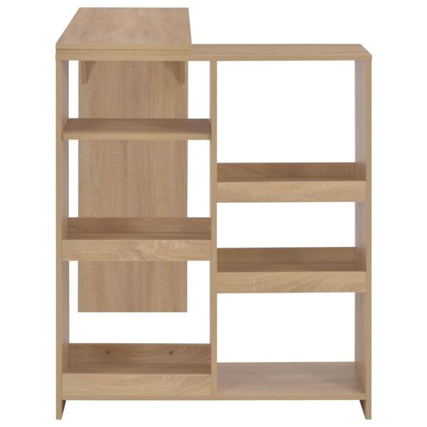 vidaXL Barski stol s pomičnom policom boja hrasta 138 x 39 x 110 cm