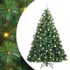 vidaXL Umjetno božićno drvce s stalakom Zelena 210 cm PE i PVC