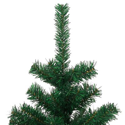 vidaXL Spiralno osvijetljeno božićno drvce sa stalkom zeleno 180cm PVC