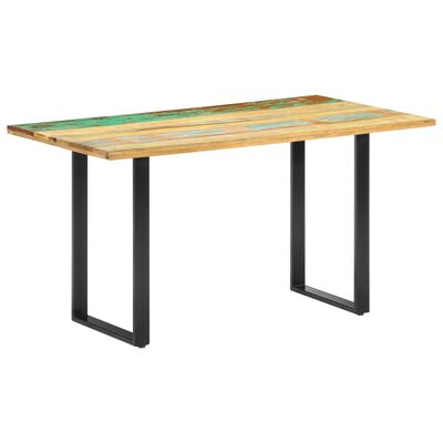 vidaXL Blagovaonski stol od masivnog obnovljenog drva 140 x 70 x 76 cm