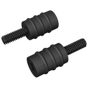 vidaXL Odstojni vijak 2 kom. Crna M4 Guma i čelik