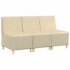 vidaXL Modularna sofa bez naslona 3 kom. Krema tkanina