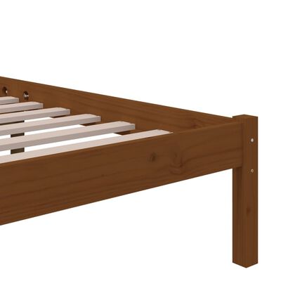 vidaXL Okvir za krevet od masivnog drva smeđa boja meda 200 x 200 cm
