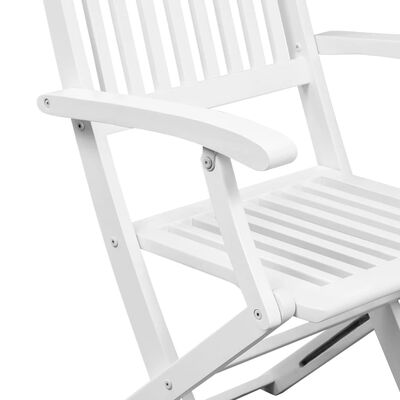 vidaXL Blagovaonske stolice 4 kom bijele od masivnog bagremovog drva