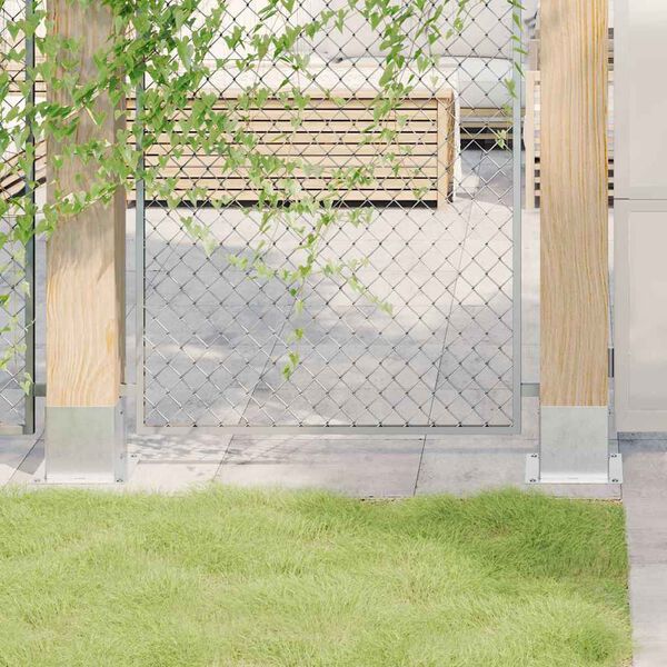 vidaXL Postolja za stupove kvadratna 4 kom 141x141 mm pocinčani čelik