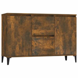 vidaXL Komoda boja dimljenog hrasta 102 x 35 x 70 cm konstruirano drvo
