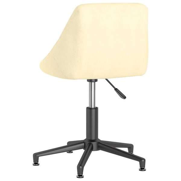 vidaXL Okretna blagovaonska stolica krem bar&scaron;unasta