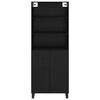 vidaXL Highboard Crni hrast 69,5 x 34 x 180 cm Konstruirano drvo