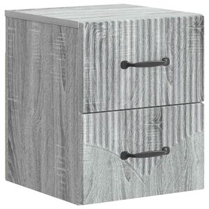 vidaXL Noćni ormarić za montažu na zid Siva sonoma 34,5 x 33 x 40 cm
