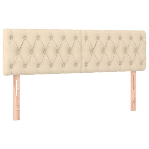 vidaXL Uzglavlja krem 144x7x78/88 cm od tkanine