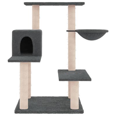 vidaXL Penjalica za mačke sa stupovima za grebanje tamnosiva 82,5 cm