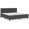 vidaXL Krevet od tkanine s oprugama tamnosivi 200 x 200 cm