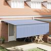 vidaXL Skrovita tenda Plava i bijela 400 &times; 300 cm Poliester i aluminij