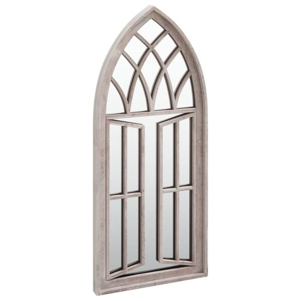 vidaXL Vrtno ogledalo boja pijeska 70x30 cm željezno vanjska upotreba