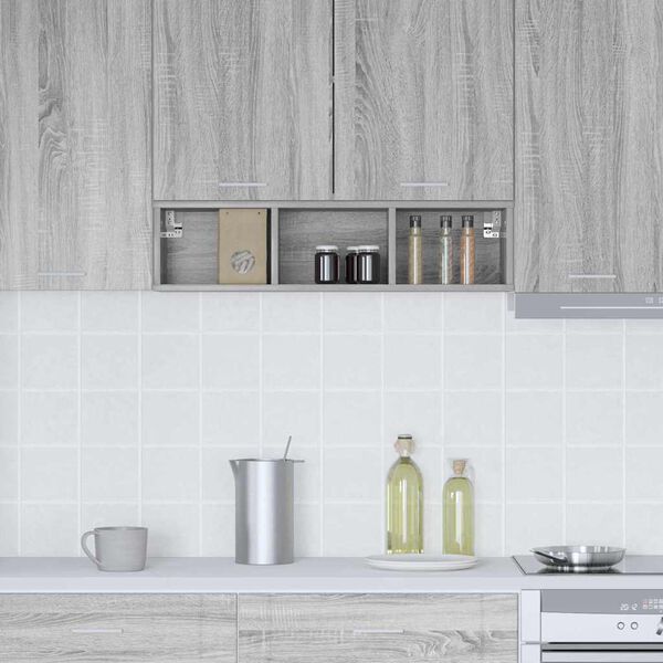 vidaXL Viseći ormarić Siva Sonoma 20 x 29,5 x 80 cm Konstruirano drvo