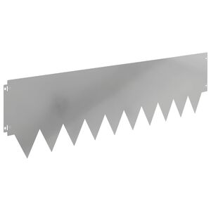 vidaXL Ograda oko Travnjaka 10 pcs 103 x 30 cm metal Srebrna