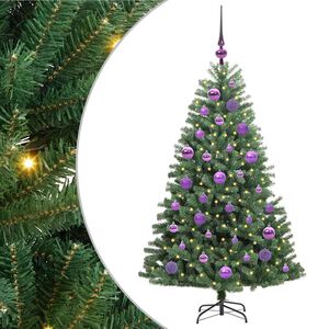vidaXL Umjetno božićno drvce s nogom Zelena 120 cm PVC i metal