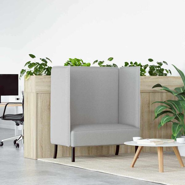 vidaXL Sofa s visokim naslonom 101cm Siva boja oblaka tkanina