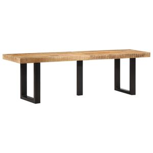 vidaXL Klupa 160 cm od grubog masivnog drva manga i čelika