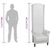vidaXL Fotelja sa Visokim Naslonom Bijela 77x65x181 cm