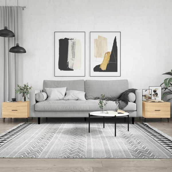 vidaXL Stolići za kavu 2 kom hrast 50x50x40 cm konstruirano drvo