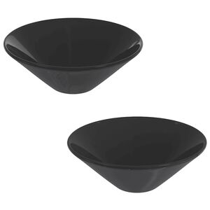 vidaXL Umivaonici 2 kom. Sjajno crni &Oslash;42x14 cm Keramički