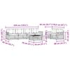 vidaXL Set vanjskih sofa s jastukom 7 pcs Prirodna i svijetlo siva