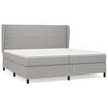 vidaXL Krevet s oprugama i madracem svjetlosivi 200 x 200cm od tkanine