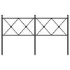 vidaXL Metalno uzglavlje crno 150 cm